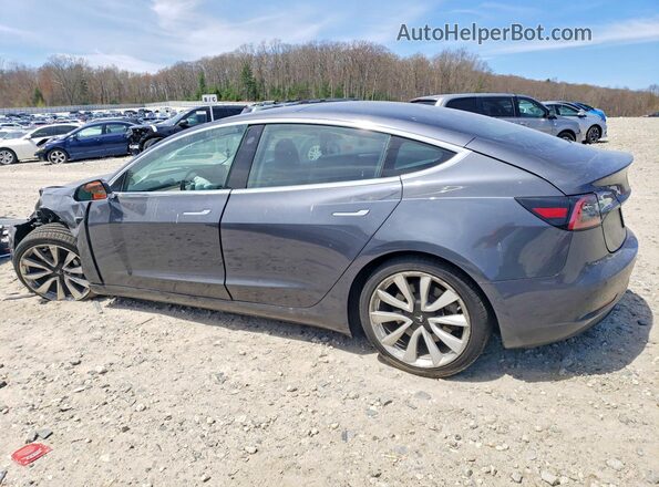 5YJ3E1EB7JF185746 2018 TESLA MODEL Gray Rear left