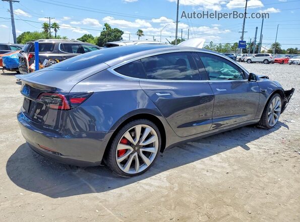 5YJ3E1EB7KF434659 2019 TESLA MODEL Gray Задня права чверть