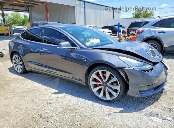 5YJ3E1EB7KF434659 2019 TESLA MODEL Gray Передня права чверть