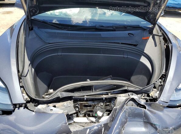 5YJ3E1EB7KF434659 2019 TESLA MODEL Gray Вид задньої частини салону