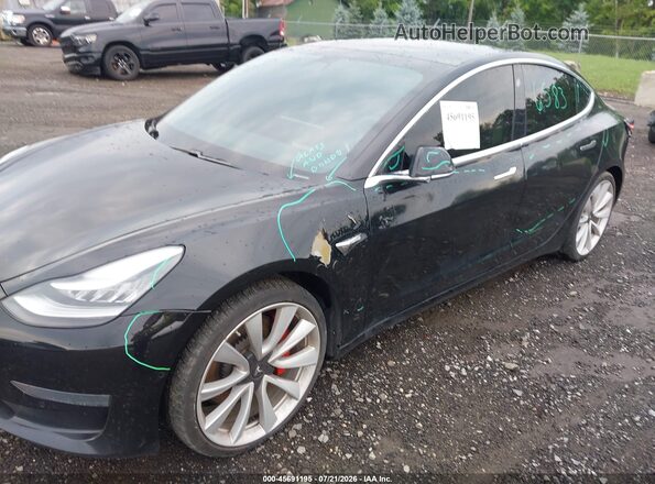 5YJ3E1EB7KF441580 2019 TESLA MODEL 3 Black Rear view