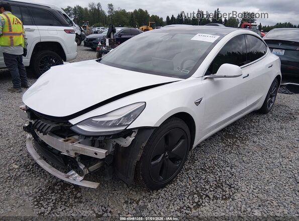 5YJ3E1EB7KF494425 2019 TESLA MODEL 3 White Առջևի ձախ երեք քառորդ տեսարան