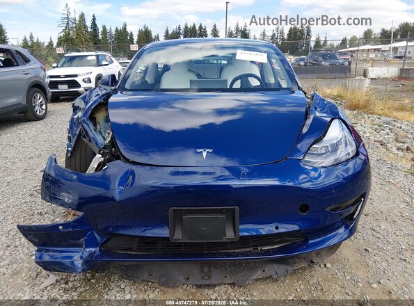 5YJ3E1EB7KF522112 2019 TESLA MODEL 3 Blue Սալոնի հետևի տեսք