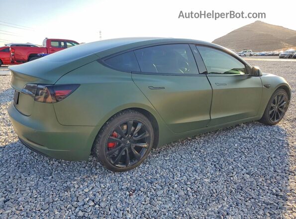 5YJ3E1EB7LF638525 2020 TESLA MODEL Green Rear right