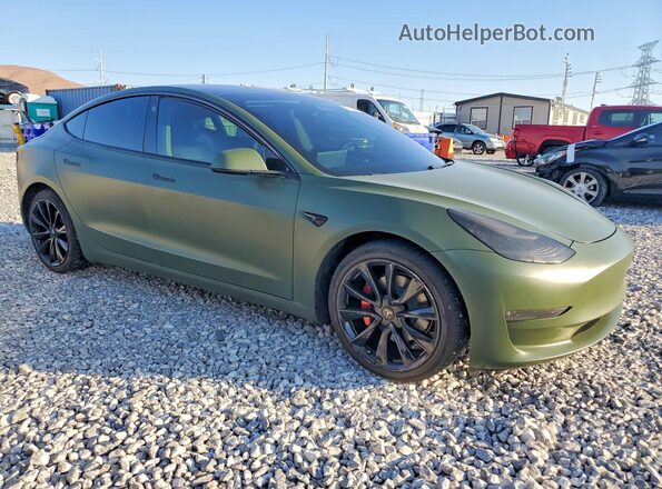 5YJ3E1EB7LF638525 2020 TESLA MODEL Green Front right