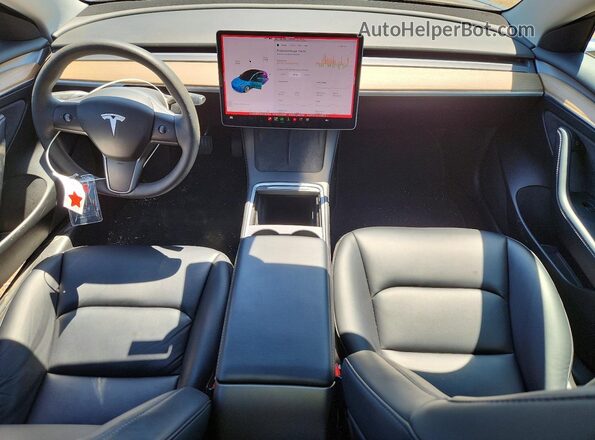 5YJ3E1EB7MF015259 2021 TESLA MODEL Gray Widok deski rozdzielczej
