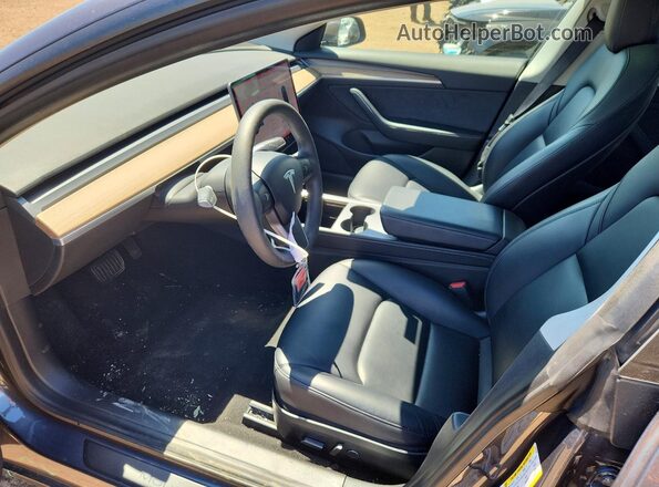 5YJ3E1EB7MF015259 2021 TESLA MODEL Gray Widok wnętrza z przodu