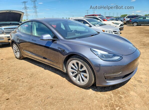 5YJ3E1EB7MF015259 2021 TESLA MODEL Gray Przód prawy