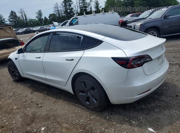 5YJ3E1EB7MF973267 2021 TESLA MODEL Белый Задняя левая четверть