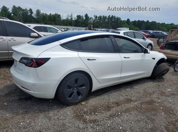 5YJ3E1EB7MF973267 2021 TESLA MODEL Белый Задняя правая четверть