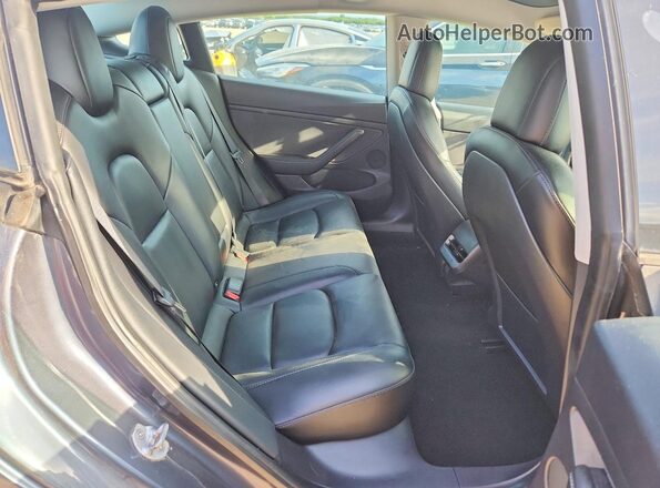 5YJ3E1EB7MF973866 2021 TESLA MODEL Charcoal უკანა სავარძლების ხედი