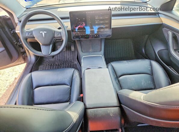 5YJ3E1EB7MF973866 2021 TESLA MODEL Charcoal წინა პანელის ხედი