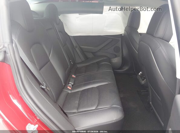 5YJ3E1EB7NF131899 2022 TESLA MODEL 3 Red VIN კოდის სტიკერის ხედი