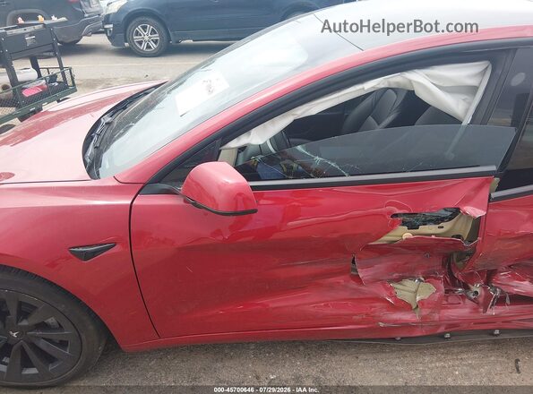 5YJ3E1EB7NF131899 2022 TESLA MODEL 3 Red წინა ხედი