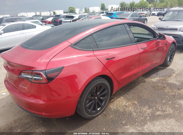5YJ3E1EB7NF131899 2022 TESLA MODEL 3 Red უკანა მარჯვენა
