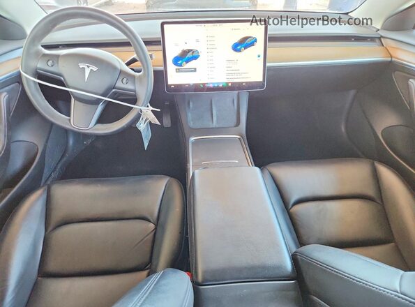 5YJ3E1EB7NF133006 2022 TESLA MODEL Blue Вид панелі приладів
