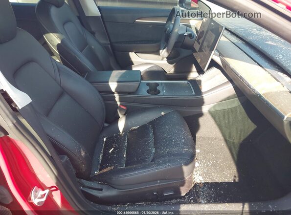 5YJ3E1EB7NF134124 2022 TESLA MODEL 3 Red Widok wnętrza z przodu