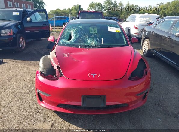 5YJ3E1EB7NF134124 2022 TESLA MODEL 3 Red Widok zestawu wskaźników