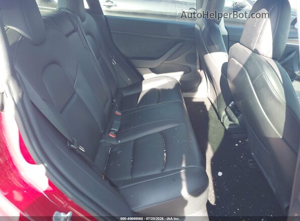 5YJ3E1EB7NF134124 2022 TESLA MODEL 3 Red Widok naklejki z numerem VIN