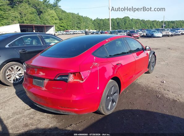 5YJ3E1EB7NF134124 2022 TESLA MODEL 3 Red Tył prawy