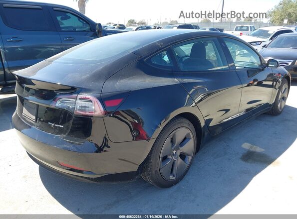 5YJ3E1EB7NF180648 2022 TESLA MODEL 3 Black Tył prawy