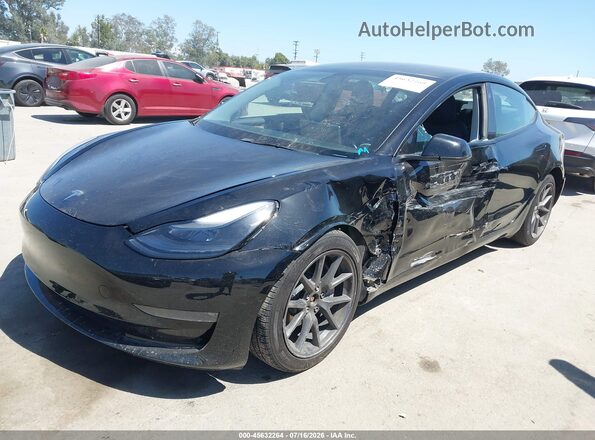 5YJ3E1EB7NF180648 2022 TESLA MODEL 3 Black Przód lewy