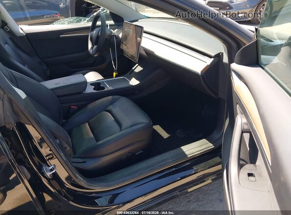 5YJ3E1EB7NF180648 2022 TESLA MODEL 3 Black Widok wnętrza z przodu