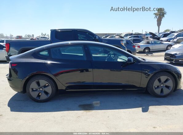 5YJ3E1EB7NF180648 2022 TESLA MODEL 3 Black Widok zestawu wskaźników