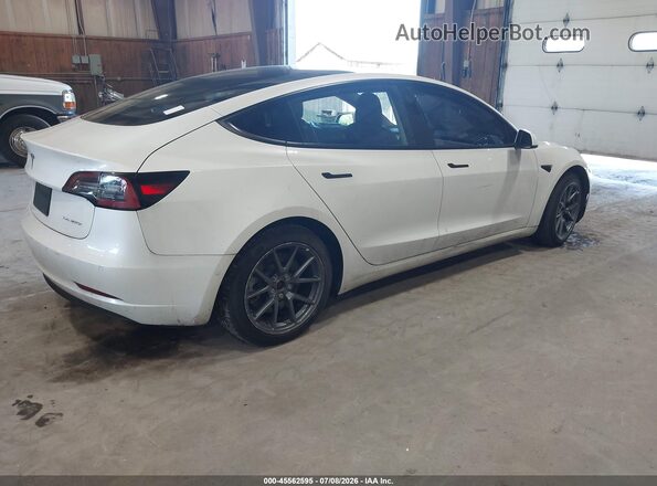 5YJ3E1EB7NF183341 2022 TESLA MODEL 3 Белый Задняя правая четверть
