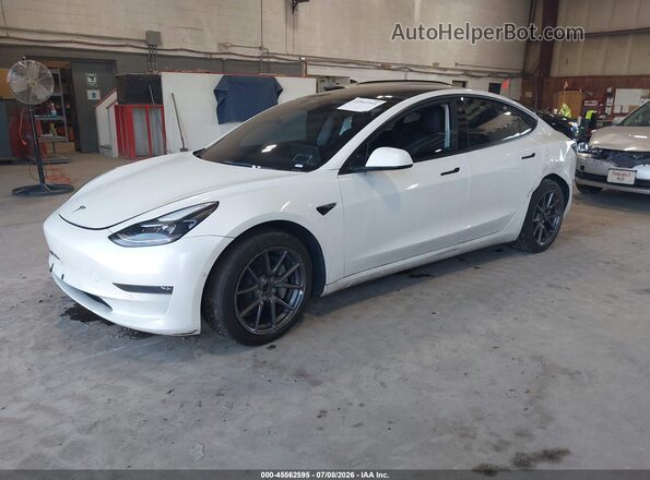 5YJ3E1EB7NF183341 2022 TESLA MODEL 3 Белый Передняя левая четверть