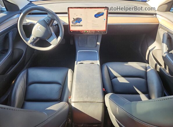 5YJ3E1EB7PF624968 2023 TESLA MODEL Blue Вид панелі приладів