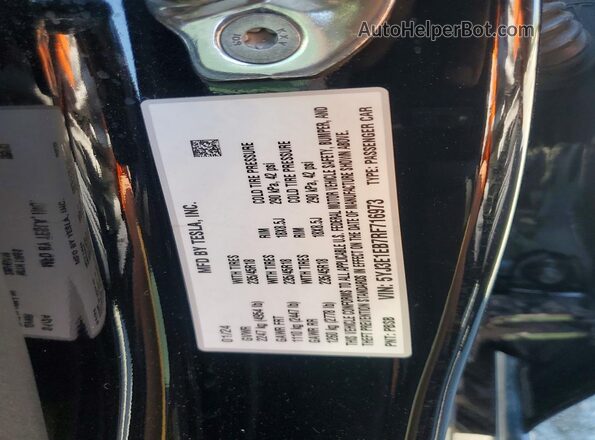 5YJ3E1EB7RF716973 2024 TESLA MODEL Black Engine compartment view