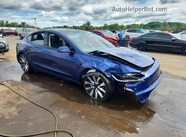 5YJ3E1EB7RF794900 2024 TESLA MODEL Blue Front right