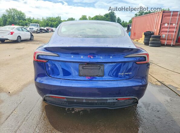 5YJ3E1EB7RF794900 2024 TESLA MODEL Blue Rear view
