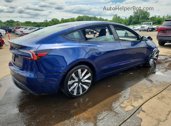 5YJ3E1EB7RF794900 2024 TESLA MODEL Blue Rear right