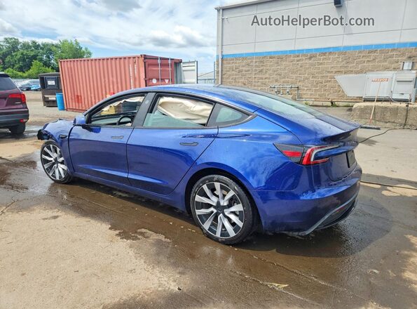 5YJ3E1EB7RF794900 2024 TESLA MODEL Blue Rear left
