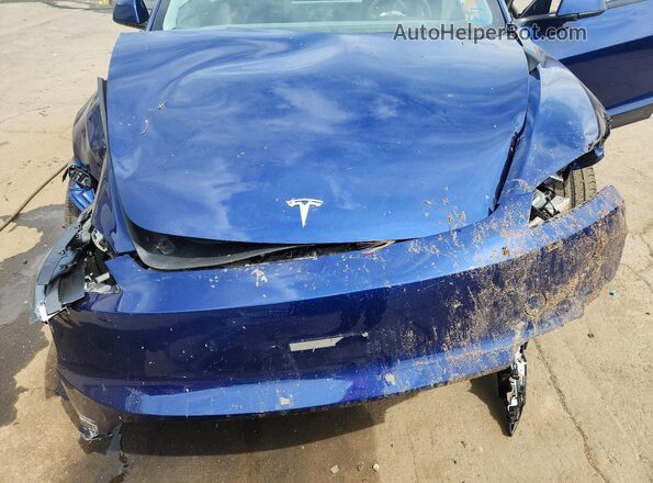 5YJ3E1EB7RF794900 2024 TESLA MODEL Blue Rear interior view
