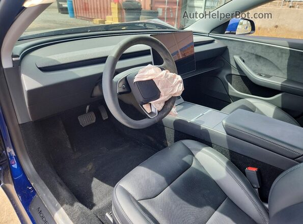 5YJ3E1EB7RF794900 2024 TESLA MODEL Blue Dashboard view