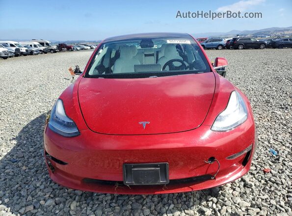 5YJ3E1EB8JF079452 2018 TESLA MODEL Red წინა ხედი
