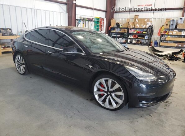 5YJ3E1EB8JF082674 2018 TESLA MODEL Black Передня права чверть