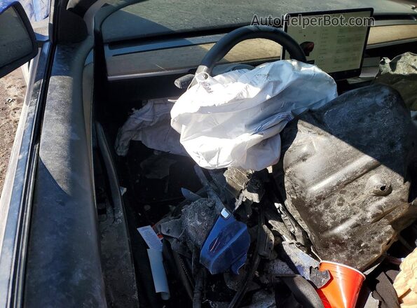 5YJ3E1EB8MF054958 2021 TESLA MODEL Blue Widok deski rozdzielczej