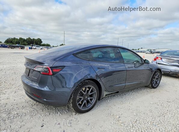 5YJ3E1EB8MF055690 2021 TESLA MODEL Gray Задня права чверть