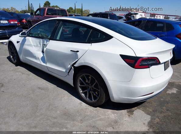 5YJ3E1EB8MF066821 2021 TESLA MODEL 3 White Trasero izquierdo
