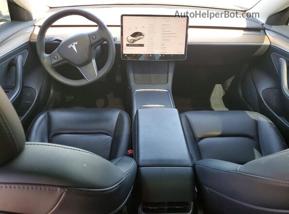 5YJ3E1EB8MF075552 2021 TESLA MODEL Black Առջևի վահանակի տեսք