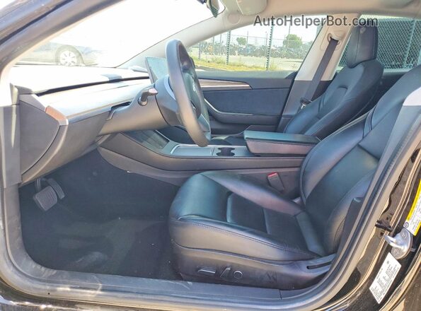 5YJ3E1EB8MF075552 2021 TESLA MODEL Black Սալոնի դիմացի տեսք