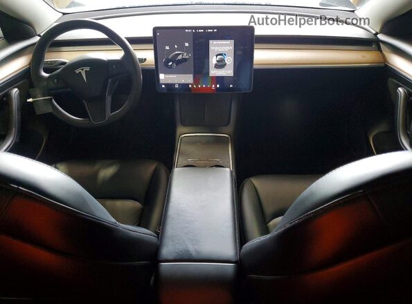 5YJ3E1EB8MF077544 2021 TESLA MODEL Черный Вид панели приборов