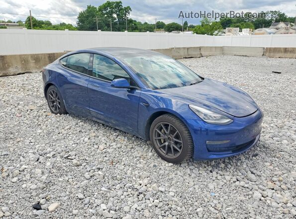 5YJ3E1EB8MF855325 2021 TESLA MODEL Blue Delantero derecho