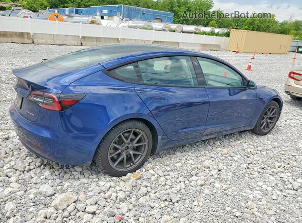 5YJ3E1EB8MF855325 2021 TESLA MODEL Blue Trasero derecho