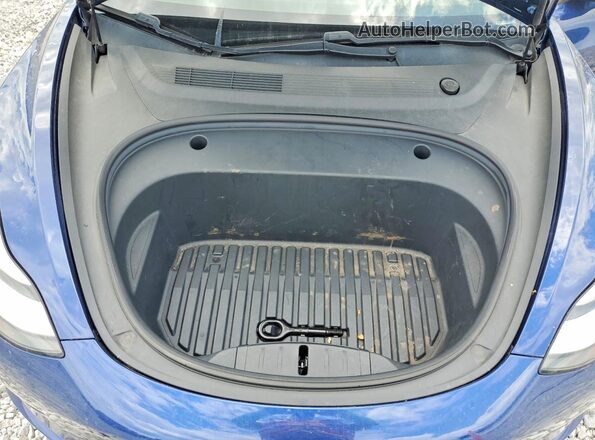 5YJ3E1EB8MF855325 2021 TESLA MODEL Blue Vista interior trasera