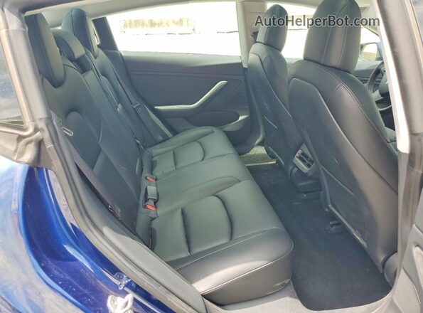 5YJ3E1EB8MF855325 2021 TESLA MODEL Blue Vista de los asientos traseros